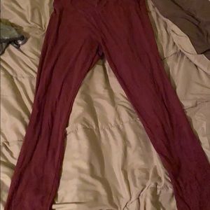 Velvet textured leggings